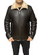 Leather Winter Jacket Brown