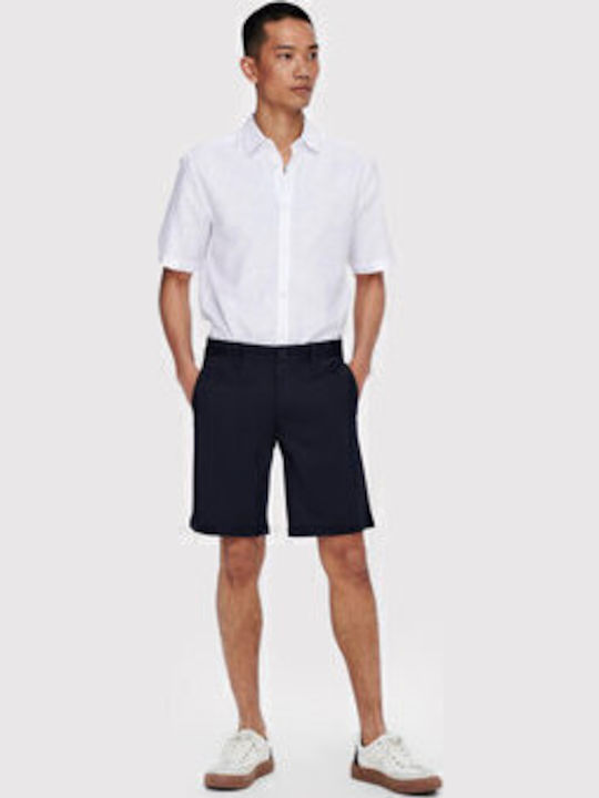 Ανδρική Βερμούδα Chino Navy Μπλε