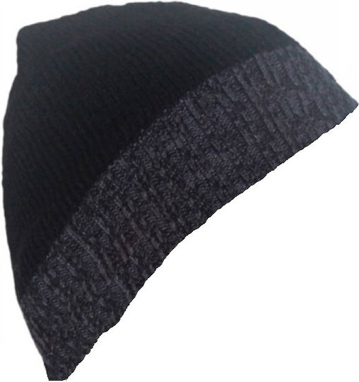 Beanie Ανδρικός Σκούφος Πλεκτός σε Μαύρο χρώμα