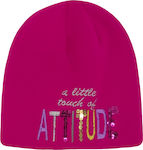 Brims and Trims Knitted Beanie Cap Fuchsia