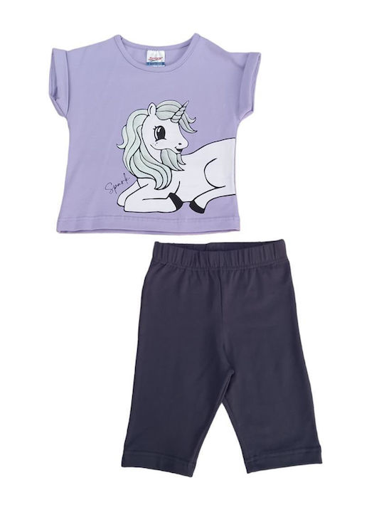 Spark Kids Set with Shorts Summer 2pcs Lilac