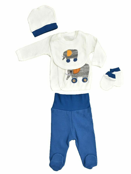 Kinder-Set mit Hose Winter 5Stück Weiß