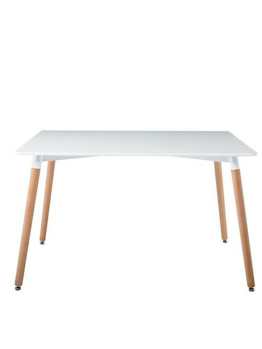Altivole Tisch Küche Holz Weiß 120x80x73cm