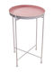 Masă Laterală Rotundă Metalică Roz M35xL35xÎ60cm
