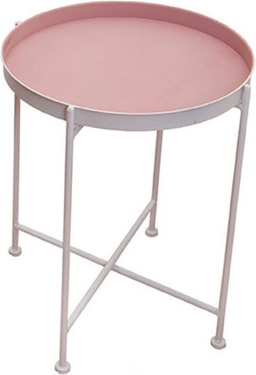 Rundes Beistelltisch Metall Rosa M35xB35xH45cm Etoile