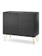 Sideboard Harmony Wooden with Drawers Ανθρακί 97x37x83cm