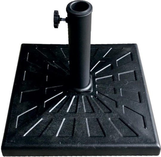 Umbrella Stand made of Cement in Black Color 51x51x32.5cm