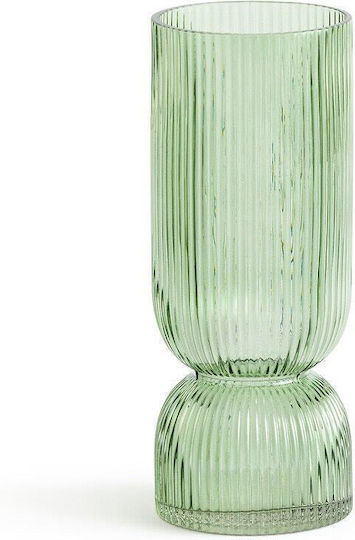 La Redoute Interieurs Vază Decorativă Sticlă Verde 10x10x26cm 1buc