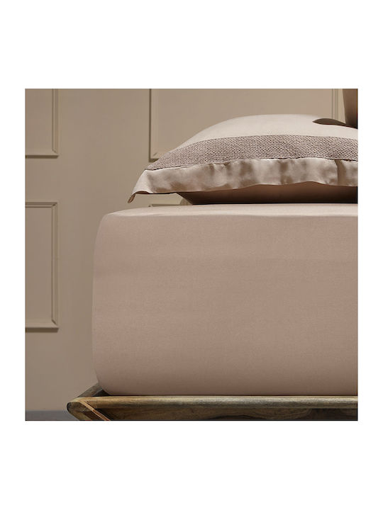 Hauz Sheet King Size with Elastic 180x200+40cm. Dusty Pink