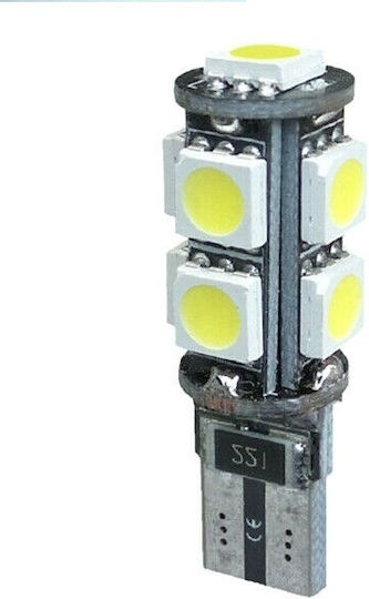 Лампи Автомобила Can Bus 9 Smd 5050 T10 Canbus LED Жълт 12V 1бр