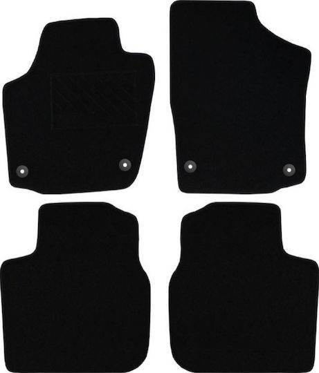 Autopataki Set of Front and Rear Mats 5pcs for Seat Toledo 2012-2019 Black