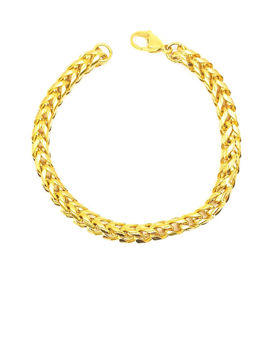 Chain Hand made of Steel Gold-Plated Thick Thickness 8mm and Length 17.5cm