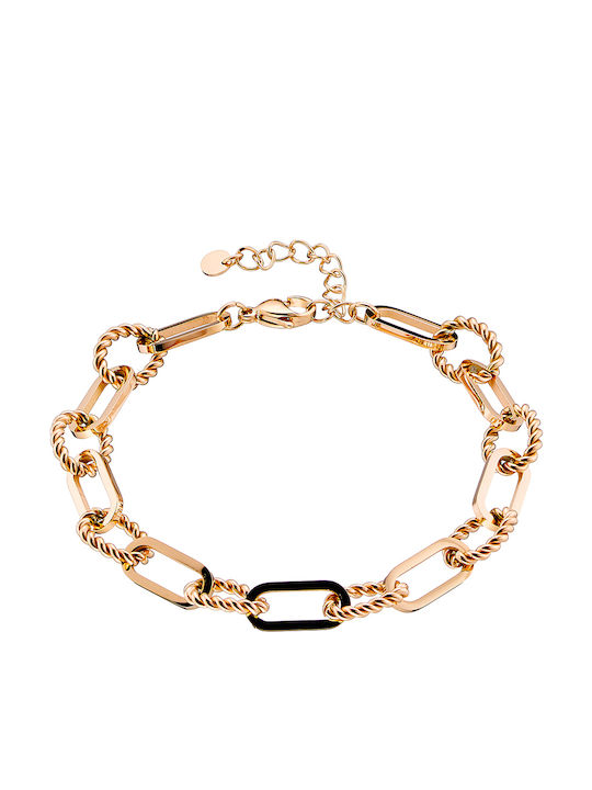SOFI Chain Hand made of Steel Gold-plated Wide Thickness 10mm and Length 24cm
