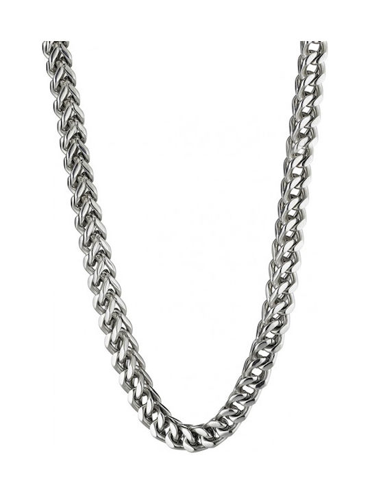 SOFI Chunky Αλυσίδα Λαιμού από Ατσάλι Φαρδιά Πάχους 8.2mm και Μήκους 60cm