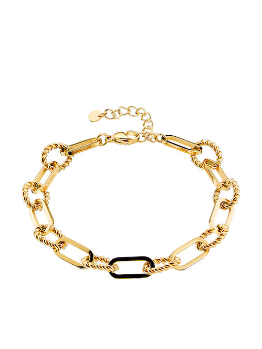 SOFI Chain Hand made of Steel Gold-plated Wide Thickness 10mm and Length 24cm