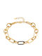 SOFI Chain Hand made of Steel Gold-plated Wide Thickness 10mm and Length 24cm