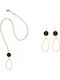 Tatu Moyo Set with Necklace & Earrings from Gold with Stones