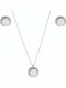 Exis Jewellery Комплект с Колие & Обеци от Silver с Камъни и Перли