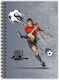 Spiral Caiet Cu dungi A4 3 de Subiecte Football Gri 1buc