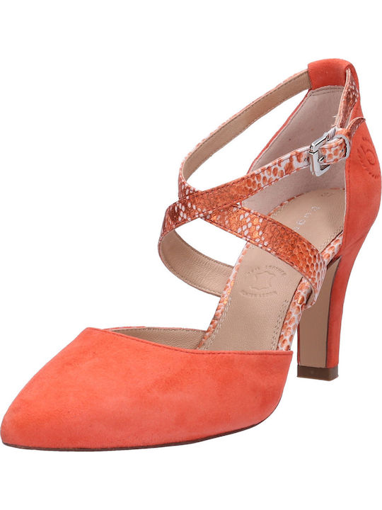 Orange Heels Animal Print