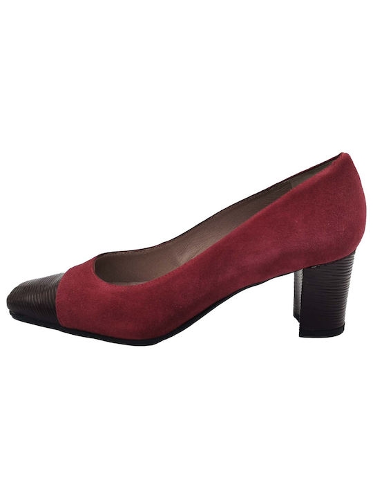 Milaneza Suede Pantofi cu toc Burgundy