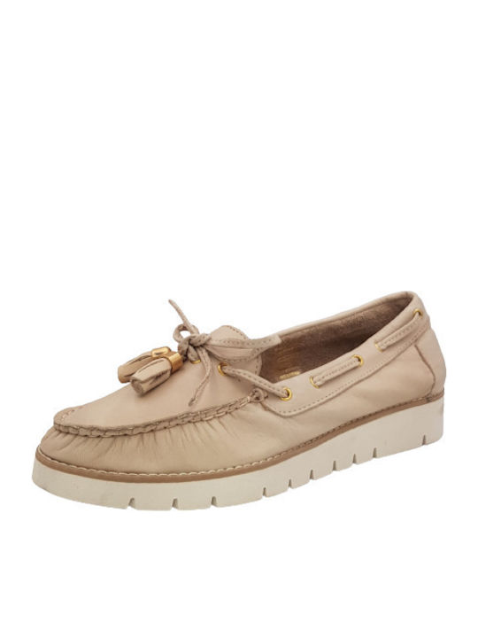 Creator Women's Leather Moccasins Beige