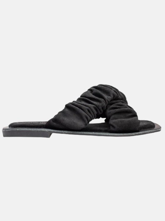 InShoes Women's Flat Sandals in Black Color