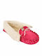 Closed Leather Women's Slippers Fuchsia