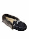 Closed Leather Women's Slippers Navy Blue