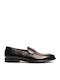 Perlamoda Men's Leather Loafers Black