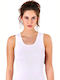 Anastasia Ärmellos Weiß Damen T-Shirt