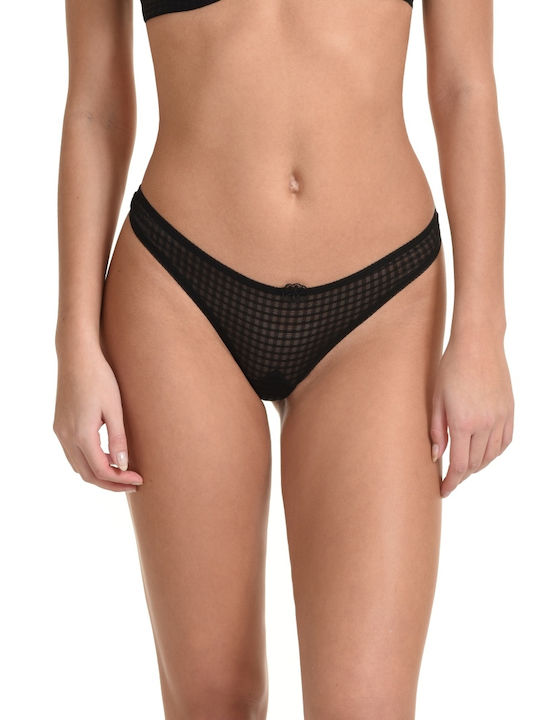Miss Rosy Γυναικείο String Μαύρο