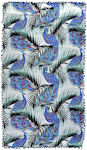 Beach Towel Pareo Blue with Fringes 170x90cm.