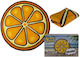 Beach Towel Round Orange with Fringes Diameter 150cm.
