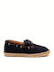 Leder Herren Espadrilles in Blau Farbe