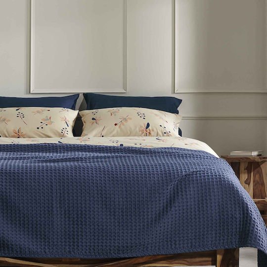 Aigaion Pique Blanket Double 240x250cm Federal Blue