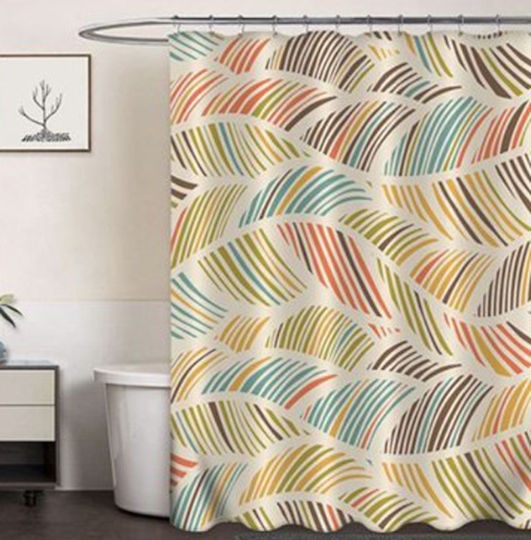 ForHome Κουρτίνα Μπάνιου Υφασμάτινη 180x180cm Φτερά