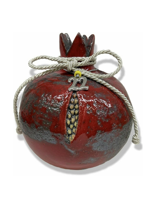 Tabletop Lucky Charm Pomegranate Red Ceramic 1pcs