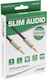 InLine Audio Cable 3.5mm Male - 3.5mm Male Black 1m with Gold Plated Terminals
