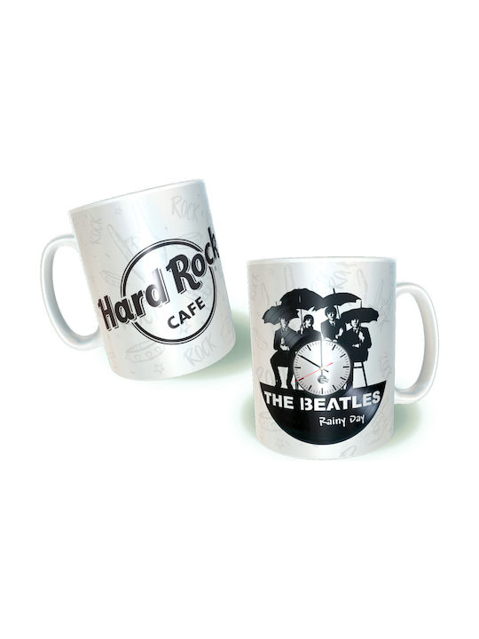 Rock Deal Beatles Hard Rock Cafe Κούπα Κεραμική Λευκή