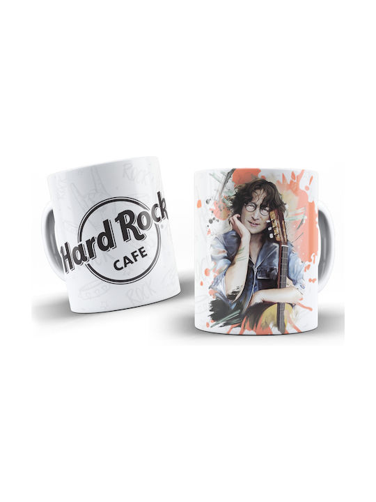 Hard Rock Cafe John Lennon Ceramic Cup White 325ml