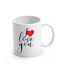 I Love You Becher Keramik Weiß 325ml