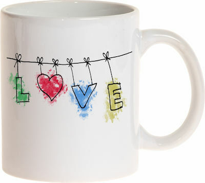 Love Κούπα Κεραμική Λευκή 325ml