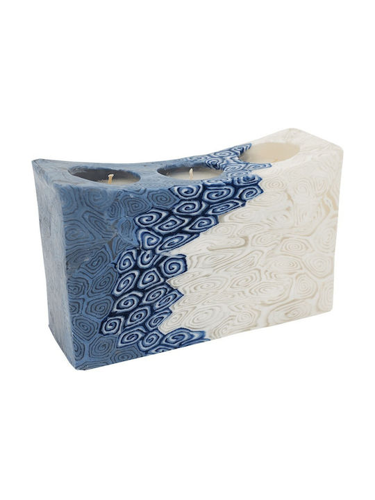 Decorative Candle Blue 18x6cm 1pcs