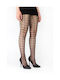Linea D'oro Women's Pantyhose Net Black with Print