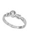 Single Stone from White Gold 14K