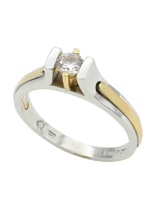 Single Stone from White Gold 14K