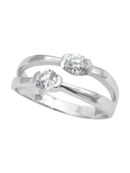 Single Stone from White Gold 14K