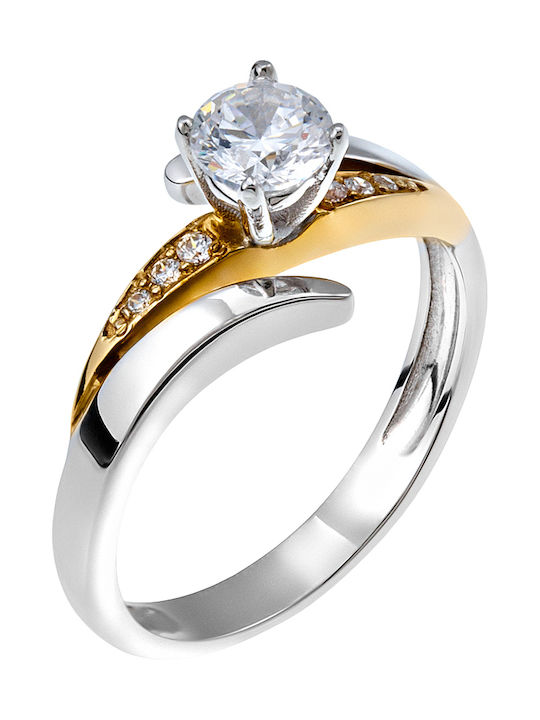 Single Stone from White Gold 14K