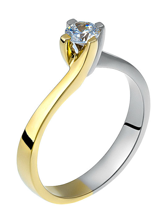 Single Stone from White Gold 14K